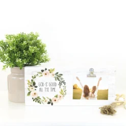 God Is Good Clip Picture Frame, 3x5 -Gift Wrap Store God Is Good Clip Photo Holder CLPHM101 02