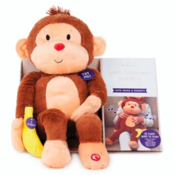 Hallmark Goin' Bananas Monkey Singing Stuffed Animal, 12" 8 Hallmark Goin' Bananas Monkey Singing Stuffed Animal, 12" -Gift Wrap Store Goin Bananas Interactive Monkey Stuffed Animal With Sound 1PSB2187 04