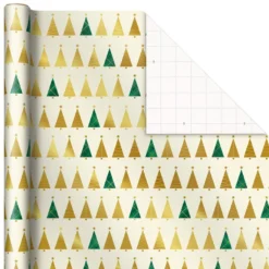 Hallmark Gold And Green 3-Pack Christmas Wrapping Paper Assortment, 120 Sq. Ft. 11 Hallmark Gold And Green 3-Pack Christmas Wrapping Paper Assortment, 120 Sq. Ft. -Gift Wrap Store Gold and Green Assortment Christmas Gift Wrap 5JXW1204 05