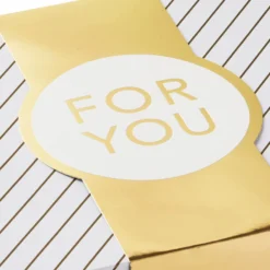 Hallmark 10" Gold And White Striped 2-Pack Gift Boxes With Bands -Gift Wrap Store Gold and White Striped 2Pack Gift Boxes With Bands 5EBC1226 05