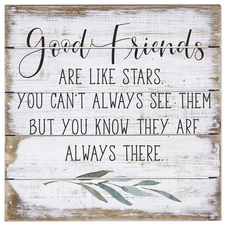 Good Friends Petite Pallet 8" Wood Quote Sign 1 Good Friends Petite Pallet 8" Wood Quote Sign