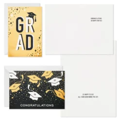 Hallmark Confetti Celebration Assorted Graduation Cards, Pack Of 36 9 Hallmark Confetti Celebration Assorted Graduation Cards, Pack Of 36 -Gift Wrap Store Grad Caps Confetti Graduation Cards Assortment 5GEY1003 03