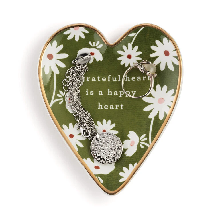 Demdaco Grateful Art Heart Trinket Dish 3 Demdaco Grateful Art Heart Trinket Dish - Image 3