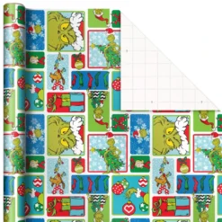 Hallmark Dr. Seuss™ Grinch 3-Pack Christmas Wrapping Paper Assortment, 105 Sq. Ft. -Gift Wrap Store Grinch 3Pack Christmas Wrapping Paper 5JXW1211 06
