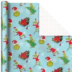 Hallmark Dr. Seuss™ Grinch 3-Pack Christmas Wrapping Paper Assortment, 105 Sq. Ft. -Gift Wrap Store Grinch 3Pack Christmas Wrapping Paper 5JXW1211 07