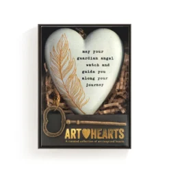 Demdaco Guardian Angel Art Heart With Key Stand 7 Demdaco Guardian Angel Art Heart With Key Stand -Gift Wrap Store Guardian Angel Heart Sculpture With Key 1003480431 04