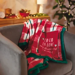 Hallmark Channel Fa-La-La-Love Plaid Blanket, 50x60 -Gift Wrap Store Hallmark Channel FaLaLaLove Plaid Blanket 1XKT3520 02