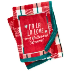 Hallmark Channel Fa-La-La-Love Plaid Blanket, 50x60 -Gift Wrap Store Hallmark Channel FaLaLaLove Plaid Blanket 1XKT3520 03