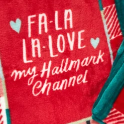 Hallmark Channel Fa-La-La-Love Plaid Blanket, 50x60 -Gift Wrap Store Hallmark Channel FaLaLaLove Plaid Blanket 1XKT3520 06