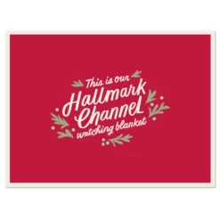 Hallmark Channel Red Oversized Blanket, 60x80 -Gift Wrap Store Hallmark Channel FamilySized Blanket 1XKT3505 04