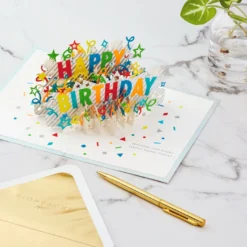 Hallmark Happy Birthday Cake 3D Pop-Up Birthday Card -Gift Wrap Store Happy Birthday Cake 3D PopUp Birthday Card 1299LAD8650 06