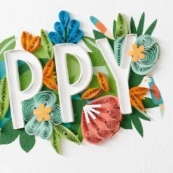 Hallmark Floral Happy Quilled Paper Handmade Birthday Card -Gift Wrap Store Happy and Flowers Quilled Paper Birthday Card for Her 1299LAD2728 04