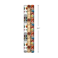 Hallmark Harry Potter™ 3-Pack Assorted Wrapping Paper, 60 Sq. Ft. Total 15 Hallmark Harry Potter™ 3-Pack Assorted Wrapping Paper, 60 Sq. Ft. Total -Gift Wrap Store Harry Potter Assorted Wrapping Paper Pack 5EWR2958 08
