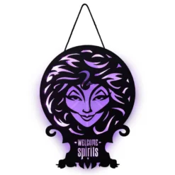 Hallmark Disney The Haunted Mansion Madam Leota Lighted Hanging Sign, 11x16 -Gift Wrap Store Haunted Mansion Madame Leota Metal Sign With Light 1HGN1503 04