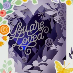 Hallmark You Are Loved 3D Pop-Up Musical Mother's Day Card With Light -Gift Wrap Store Heart Flowers Music Light 3D PopUp Mothers Day Card 1099MEJ8026 04