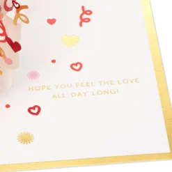 Hallmark Love You More 3D Pop-Up Love Card -Gift Wrap Store Heart Pattern 3D PopUp Love Card 1299IAV5835 03