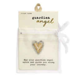 Demdaco Guardian Angel Heart Token -Gift Wrap Store Heart Pocket Token 1008100033 03