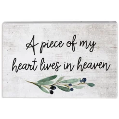Piece Of My Heart Wood Quote Sign, 5.25"