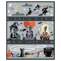 Hallmark Disney Hocus Pocus Black Flame Candle Blanket, 50x60 6 Hallmark Disney Hocus Pocus Black Flame Candle Blanket, 50x60 -Gift Wrap Store Hocus Pocus Black Flame Candle Fleece Blanket 1HGN1506 03