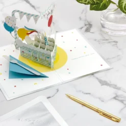 Hallmark Hooray Cake And Balloons 3D Pop-Up Birthday Card -Gift Wrap Store Hooray Cake and Balloons 3D PopUp Birthday Card 1299LAD2738 06