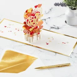 Hallmark All My Love Hearts 3D Pop-Up Love Card -Gift Wrap Store I Love You Hearts 3D PopUp Love Card 1299LAD2889 06