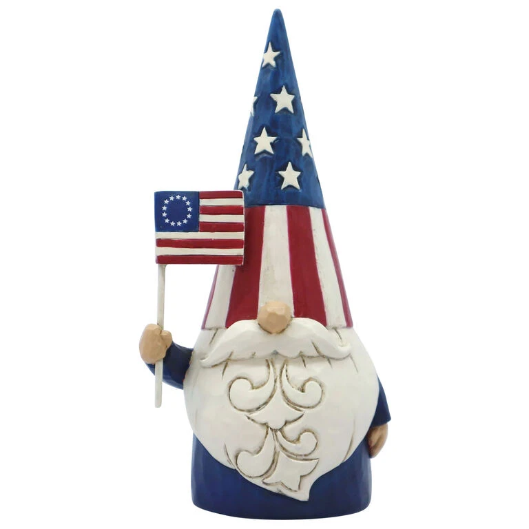 Enesco Jim Shore Americana Gnome Figurine, 5.5" 1 Enesco Jim Shore Americana Gnome Figurine, 5.5"
