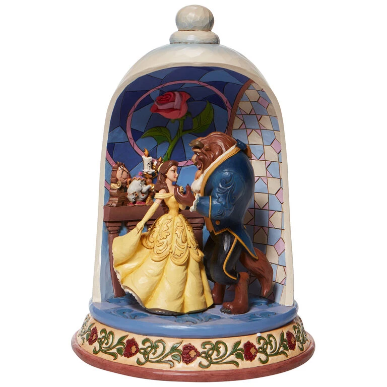 Enesco Jim Shore Disney Beauty And The Beast Rose Dome Figurine, 10.3" 1 Enesco Jim Shore Disney Beauty And The Beast Rose Dome Figurine, 10.3"