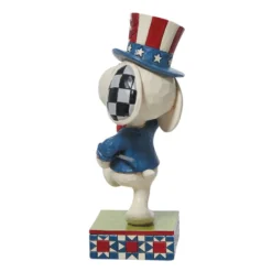 Enesco Jim Shore Peanuts Patriotic Snoopy Marching Figurine, 5.25" -Gift Wrap Store Jim Shore Peanuts Patriotic Snoopy Marching Figurine 6011949 02