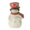 Enesco Jim Shore Pint-Sized Snowman With Festive Top Hat Figurine, 5.1"