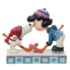 Enesco Jim Shore Peanuts Snoopy And Lucy Playing Hockey Figurine, 4.75" -Gift Wrap Store Jim Shore Snoopy and Lucy Playing Hockey Figurine 6013041 02