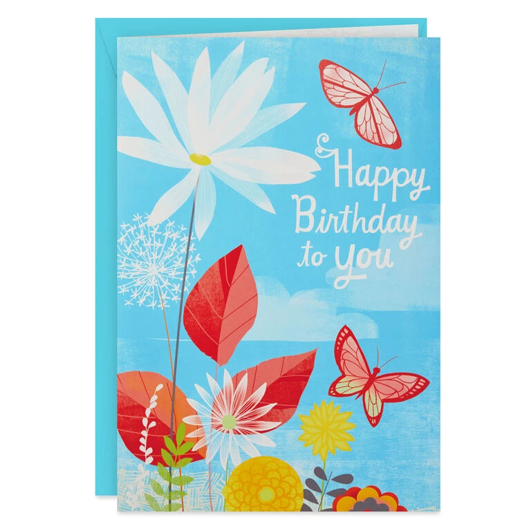 Hallmark 16" Joyful Butterflies Pop-Up Jumbo Birthday Card 1 Hallmark 16" Joyful Butterflies Pop-Up Jumbo Birthday Card
