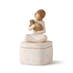 Willow Tree Kindness Girl With Cat Figurine Keepsake Box
