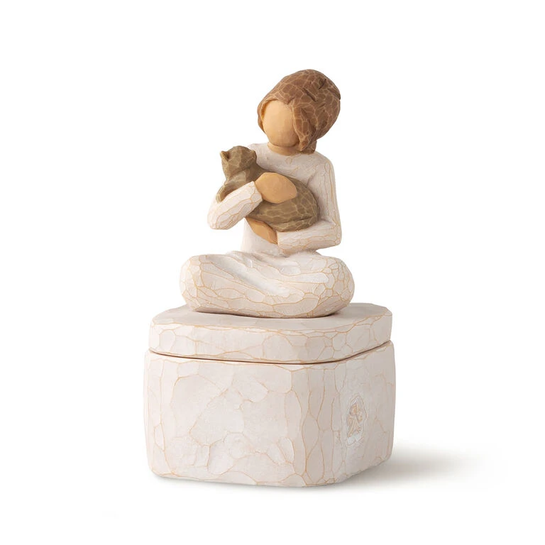 Willow Tree Kindness Girl With Cat Figurine Keepsake Box 1 Willow Tree Kindness Girl With Cat Figurine Keepsake Box