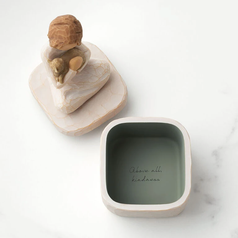 Willow Tree Kindness Girl With Cat Figurine Keepsake Box 2 Willow Tree Kindness Girl With Cat Figurine Keepsake Box - Image 2
