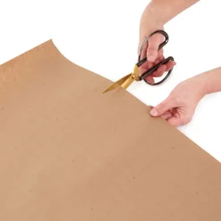 Hallmark Kraft Assorted 4-Pack Christmas Wrapping Paper, 88 Sq. Ft. -Gift Wrap Store Kraft Christmas Wrapping Paper for Kids JXW1085 07