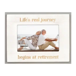 Malden Life's Journey Begins At Retirement Wood Picture Frame, 4x6