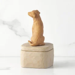 Willow Tree Light Brown Dog Figurine Keepsake Box -Gift Wrap Store Light Brown Dog Figurine Keepsake Box 28176 03