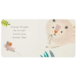 Hallmark The Lion And The Mouse Board Book And Lion Lovey Blanket Set -Gift Wrap Store Lion Lovey Blanket Lion Mouse Kindness Board Book Set 1BBY4783 05