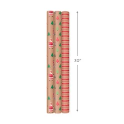Hallmark Merry Kraft Prints 3-Pack Christmas Wrapping Paper, 90 Sq. Ft. -Gift Wrap Store Merry Kraft Prints 3Pack Christmas Wrapping Paper 5JXW1050 04