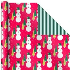 Hallmark Mod Holiday 3-Pack Reversible Wrapping Paper Assortment, 120 Sq. Ft. -Gift Wrap Store Mod Holiday Assorted Reversible Wrapping Paper 5JXW1072 05