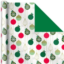 Hallmark Mod Holiday 3-Pack Reversible Wrapping Paper Assortment, 120 Sq. Ft. -Gift Wrap Store Mod Holiday Assorted Reversible Wrapping Paper 5JXW1072 06
