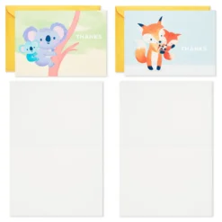 Hallmark Mom And Baby Animal Assortment Blank Thank-You Notes, Pack Of 48 -Gift Wrap Store Mom and Baby Animal Assortment Blank ThankYou Notes 5STZ1134 03