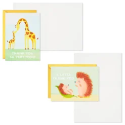 Hallmark Mom And Baby Animal Assortment Blank Thank-You Notes, Pack Of 48 -Gift Wrap Store Mom and Baby Animal Assortment Blank ThankYou Notes 5STZ1134 04