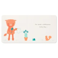 Hallmark MopTops Highland Cow Stuffed Animal With You Make A Difference Board Book -Gift Wrap Store MopTops Plush Cow Stuffed Animal Board Book 1KID1537 06