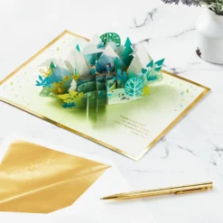 Hallmark Love Sharing Life's Adventure With You 3D Pop-Up Love Card -Gift Wrap Store Mountains and Trees 3D PopUp Love Card 1299LAD2890 06