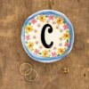 Natural Life Initial Trinket Dish, C