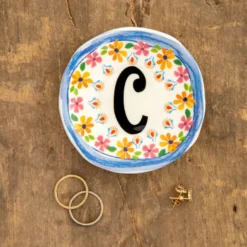 Natural Life Initial Trinket Dish, C