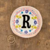 Natural Life Initial Trinket Dish, R