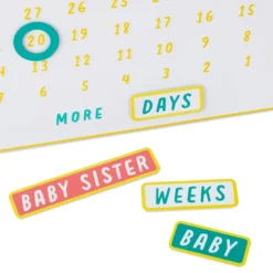 Hallmark So Excited To Meet You Magnetic Baby Countdown Board -Gift Wrap Store New Baby Pregnancy Countdown Calendar 1BBY4821 03