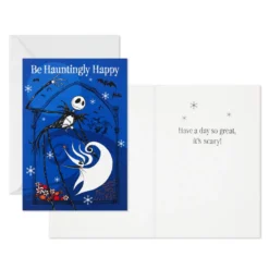 Hallmark Disney Tim Burton's The Nightmare Before Christmas Hauntingly Happy Boxed Cards, Pack Of 16 -Gift Wrap Store Nightmare Before Christmas Holiday Boxed Cards 5STZ1165 03